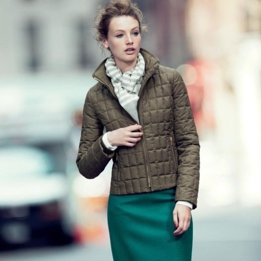 J. CREW Quilted Down Lightweight Jacket